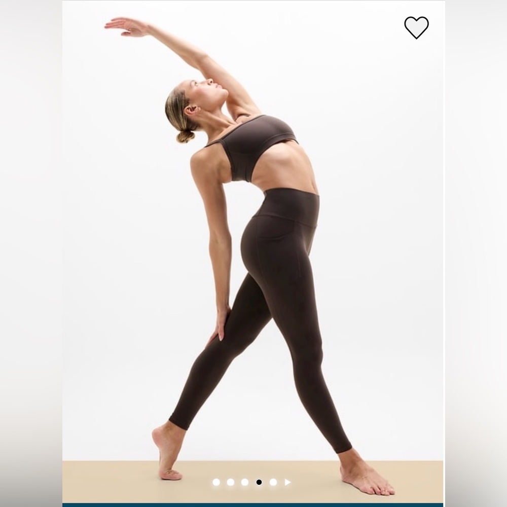 Athleta High-Rise Salutation Stash Brown/Truffle Leggings 7/8 - Picture 2 of 6